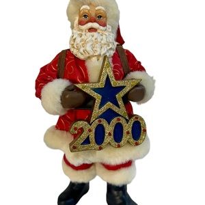 1999 Possible Dreams Clothtique Santa Greeting The Millenium 713213